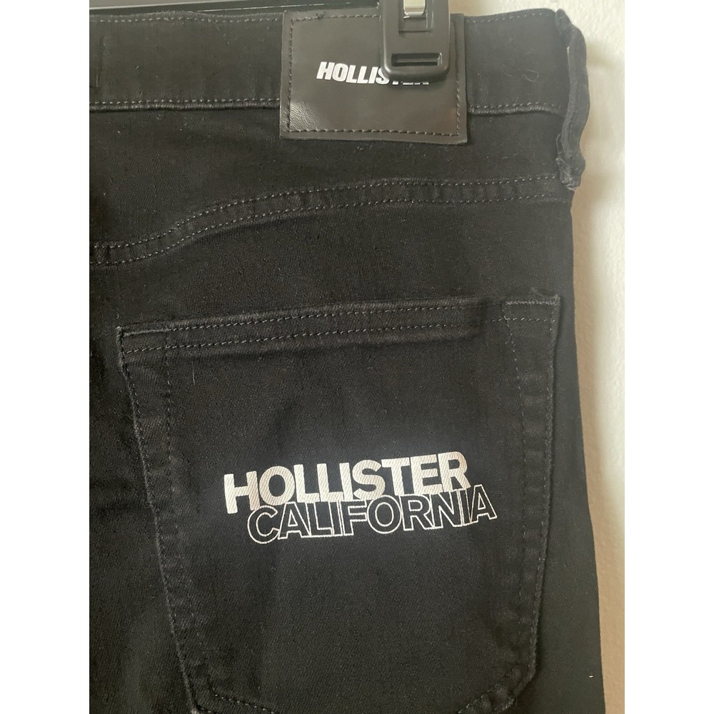 Men's Hollister‎ Black Ripped Skinny Jeans 34 x 34